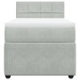 Box spring bed with light gray velvet mattress 100x200 cm by , Beds and slatted bases - Ref: Foro24-3287662, Price: 348,87 €,...