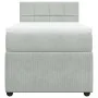 Box spring bed with light gray velvet mattress 100x200 cm by , Beds and slatted bases - Ref: Foro24-3287662, Price: 337,55 €,...