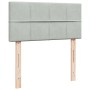 Box spring bed with light gray velvet mattress 100x200 cm by , Beds and slatted bases - Ref: Foro24-3287662, Price: 348,87 €,...