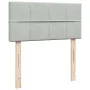 Box spring bed with light gray velvet mattress 100x200 cm by , Beds and slatted bases - Ref: Foro24-3287662, Price: 337,55 €,...