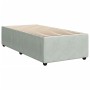 Box spring bed with light gray velvet mattress 100x200 cm by , Beds and slatted bases - Ref: Foro24-3287662, Price: 348,87 €,...