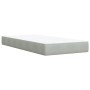 Box spring bed with light gray velvet mattress 100x200 cm by , Beds and slatted bases - Ref: Foro24-3287662, Price: 348,87 €,...