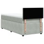 Box spring bed with light gray velvet mattress 100x200 cm by , Beds and slatted bases - Ref: Foro24-3287662, Price: 348,87 €,...