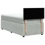 Box spring bed with light gray velvet mattress 100x200 cm by , Beds and slatted bases - Ref: Foro24-3287662, Price: 337,55 €,...