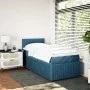 Boxspringbett mit blauem Samtmatratze 100x200 cm. von , Betten und Lattenroste - Ref: Foro24-3287660, Preis: 346,23 €, Rabatt: %