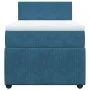 Boxspringbett mit blauem Samtmatratze 100x200 cm. von , Betten und Lattenroste - Ref: Foro24-3287660, Preis: 346,23 €, Rabatt: %