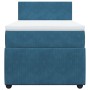 Cama box spring con colchón terciopelo azul 100x200 cm de , Camas y somieres - Ref: Foro24-3287660, Precio: 357,40 €, Descuen...