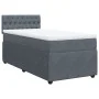 Box spring bed with dark gray velvet mattress 100x200 cm by , Beds and slatted bases - Ref: Foro24-3287669, Price: 359,79 €, ...