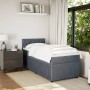 Box spring bed with dark gray velvet mattress 100x200 cm by , Beds and slatted bases - Ref: Foro24-3287669, Price: 370,64 €, ...