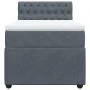 Box spring bed with dark gray velvet mattress 100x200 cm by , Beds and slatted bases - Ref: Foro24-3287669, Price: 359,79 €, ...