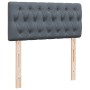 Box spring bed with dark gray velvet mattress 100x200 cm by , Beds and slatted bases - Ref: Foro24-3287669, Price: 370,64 €, ...