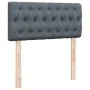 Box spring bed with dark gray velvet mattress 100x200 cm by , Beds and slatted bases - Ref: Foro24-3287669, Price: 359,79 €, ...