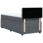 Box spring bed with dark gray velvet mattress 100x200 cm by , Beds and slatted bases - Ref: Foro24-3287669, Price: 359,79 €, ...