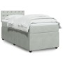 Box spring bed with light gray velvet mattress 100x200 cm by , Beds and slatted bases - Ref: Foro24-3287674, Price: 355,81 €,...