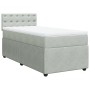 Box spring bed with light gray velvet mattress 100x200 cm by , Beds and slatted bases - Ref: Foro24-3287674, Price: 355,81 €,...