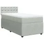 Box spring bed with light gray velvet mattress 100x200 cm by , Beds and slatted bases - Ref: Foro24-3287674, Price: 344,15 €,...