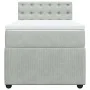 Box spring bed with light gray velvet mattress 100x200 cm by , Beds and slatted bases - Ref: Foro24-3287674, Price: 344,15 €,...