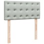 Box spring bed with light gray velvet mattress 100x200 cm by , Beds and slatted bases - Ref: Foro24-3287674, Price: 355,81 €,...