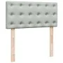 Box spring bed with light gray velvet mattress 100x200 cm by , Beds and slatted bases - Ref: Foro24-3287674, Price: 344,15 €,...