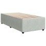 Box spring bed with light gray velvet mattress 100x200 cm by , Beds and slatted bases - Ref: Foro24-3287674, Price: 355,81 €,...
