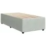 Box spring bed with light gray velvet mattress 100x200 cm by , Beds and slatted bases - Ref: Foro24-3287674, Price: 344,15 €,...