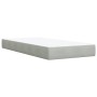 Box spring bed with light gray velvet mattress 100x200 cm by , Beds and slatted bases - Ref: Foro24-3287674, Price: 355,81 €,...