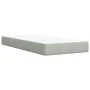 Box spring bed with light gray velvet mattress 100x200 cm by , Beds and slatted bases - Ref: Foro24-3287674, Price: 344,15 €,...