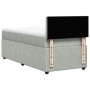 Box spring bed with light gray velvet mattress 100x200 cm by , Beds and slatted bases - Ref: Foro24-3287674, Price: 355,81 €,...