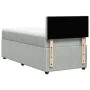 Box spring bed with light gray velvet mattress 100x200 cm by , Beds and slatted bases - Ref: Foro24-3287674, Price: 344,15 €,...