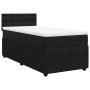 Cama box spring con colchón terciopelo negro 100x200 cm de , Camas y somieres - Ref: Foro24-3287676, Precio: 356,94 €, Descue...