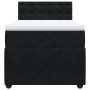 Cama box spring con colchón terciopelo negro 100x200 cm de , Camas y somieres - Ref: Foro24-3287676, Precio: 356,94 €, Descue...