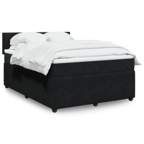 Boxspringbett mit schwarzer Samtmatratze 160x200 cm von , Betten und Lattenroste - Ref: Foro24-3287778, Preis: 534,48 €, Raba...