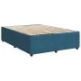 Box spring bed with blue velvet mattress 160x200 cm by , Beds and slatted bases - Ref: Foro24-3287786, Price: 543,90 €, Disco...