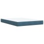 Box spring bed with blue velvet mattress 160x200 cm by , Beds and slatted bases - Ref: Foro24-3287786, Price: 582,41 €, Disco...