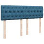 Box spring bed with blue velvet mattress 160x200 cm by , Beds and slatted bases - Ref: Foro24-3287792, Price: 596,55 €, Disco...