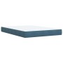 Box spring bed with blue velvet mattress 160x200 cm by , Beds and slatted bases - Ref: Foro24-3287792, Price: 596,55 €, Disco...