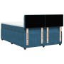 Box spring bed with blue velvet mattress 160x200 cm by , Beds and slatted bases - Ref: Foro24-3287792, Price: 596,55 €, Disco...