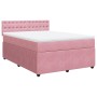 Boxspringbett mit rosa Samtmatratze 160x200 cm von , Betten und Lattenroste - Ref: Foro24-3287799, Preis: 561,37 €, Rabatt: %