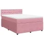 Boxspringbett mit rosa Samtmatratze 160x200 cm von , Betten und Lattenroste - Ref: Foro24-3287799, Preis: 537,54 €, Rabatt: %