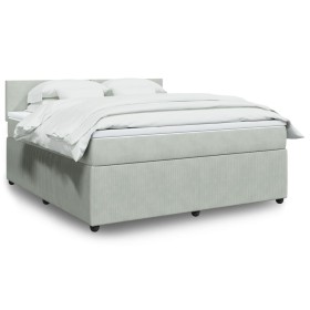 Boxspringbett mit hellgrauem Samtmatratze 180x200 cm. von , Betten und Lattenroste - Ref: Foro24-3287800, Preis: 687,79 €, Ra...