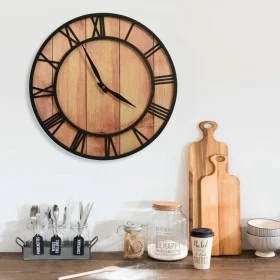 Brown and black MDF and iron wall clock 39 cm by vidaXL, Wall clocks - Ref: Foro24-325172, Price: 37,10 €, Discount: %