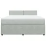 Box spring bed with light gray velvet mattress 180x200 cm by , Beds and slatted bases - Ref: Foro24-3287800, Price: 662,10 €,...