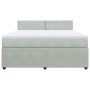 Cama box spring con colchón terciopelo gris claro 180x200 cm de , Camas y somieres - Ref: Foro24-3287800, Precio: 688,64 €, D...