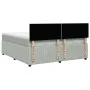 Box spring bed with light gray velvet mattress 180x200 cm by , Beds and slatted bases - Ref: Foro24-3287800, Price: 662,10 €,...