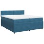 Box spring bed with blue velvet mattress 200x200 cm by , Beds and slatted bases - Ref: Foro24-3287828, Price: 738,11 €, Disco...