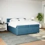 Box spring bed with blue velvet mattress 200x200 cm by , Beds and slatted bases - Ref: Foro24-3287828, Price: 667,39 €, Disco...
