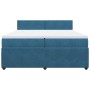 Box spring bed with blue velvet mattress 200x200 cm by , Beds and slatted bases - Ref: Foro24-3287828, Price: 738,11 €, Disco...