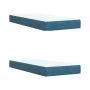 Box spring bed with blue velvet mattress 200x200 cm by , Beds and slatted bases - Ref: Foro24-3287828, Price: 667,39 €, Disco...