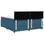 Box spring bed with blue velvet mattress 200x200 cm by , Beds and slatted bases - Ref: Foro24-3287828, Price: 667,39 €, Disco...