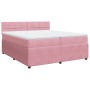 Boxspringbett mit rosa Samtmatratze 200x200 cm von , Betten und Lattenroste - Ref: Foro24-3287835, Preis: 728,43 €, Rabatt: %